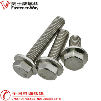 GB5789 304不锈钢 外六角法兰螺丝
