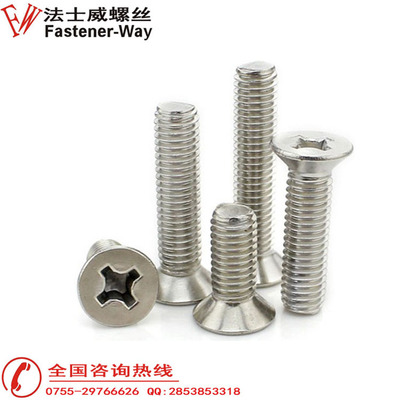 GB819-76 正宗304不锈钢十字槽机牙螺丝