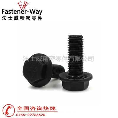 高强度外六角带齿防滑法兰面螺栓