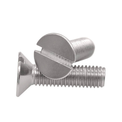 GB68一字平头螺丝 不锈钢开槽沉头螺钉